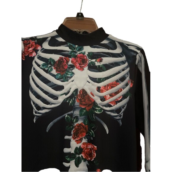 New Unisex 3D Halloween Cosplay Costumes Jumpsuit Skeleton Bone Bodysuit L - XL - Picture 3 of 6